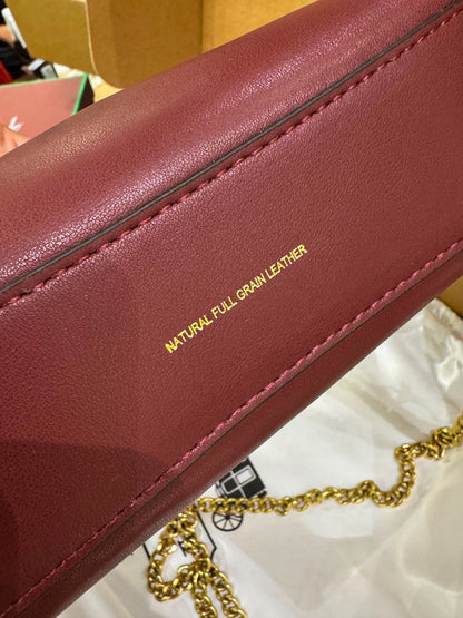 C-O-A-C-H Brooklyn Shoulder Bag 23 – Premium Quality Women Bag | Turkish Import | Complete Brand Box Packaging (Maroon)