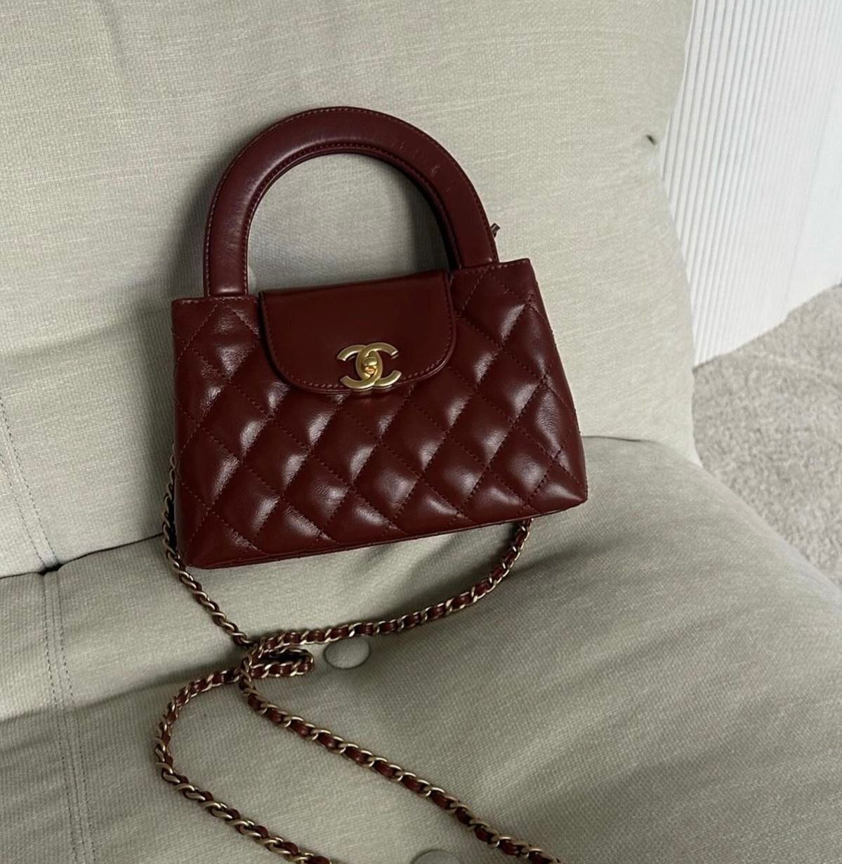 C-H-A-N-E-L KELLY MINI BAG SHINY AGED – Women Bag (Maroon)