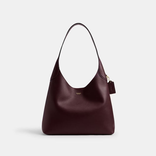 C-O-A-C-H Brooklyn 28 Shoulder Bag – Leather | Hong Kong Import | Branded Magnetic Box (Maroon)