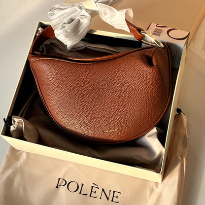 P-O-L-E-N-E Tonca Edition Textured Cognac – Premium Women Bag (Maroon mixed Brown)