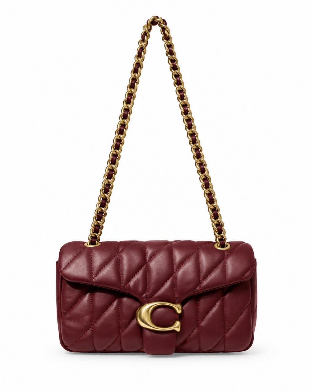 C-O-A-C-H Quilted Tabby 26 – Premium Quality Shoulder & Crossbody Women Bag (Maroon)