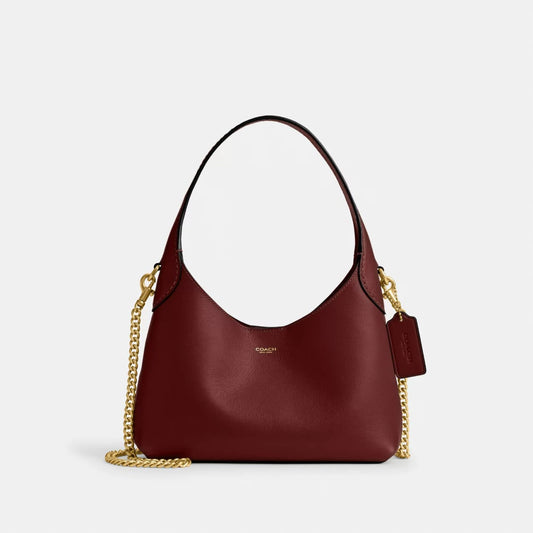 C-O-A-C-H Brooklyn Shoulder Bag 23 – Premium Quality Women Bag | Turkish Import | Complete Brand Box Packaging (Maroon)