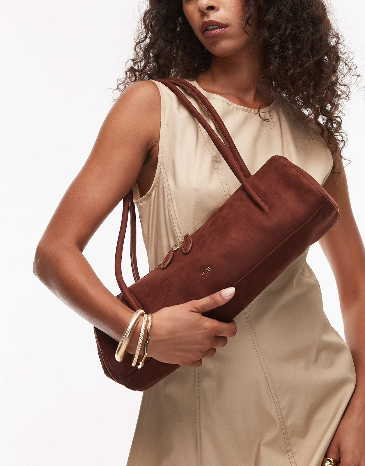J-W P-E-I Nova Shoulder Bag – Premium Faux Suede Women Shoulder Bag (Rust)