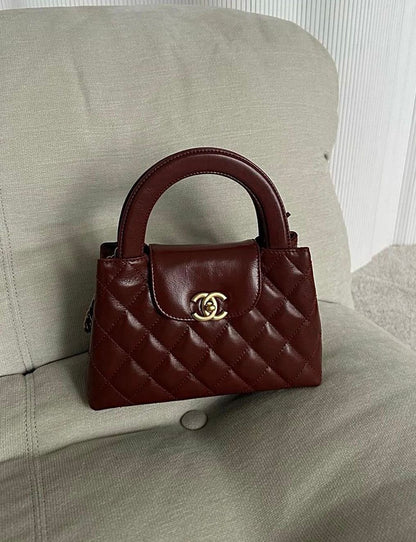 C-H-A-N-E-L KELLY MINI BAG SHINY AGED – Women Bag (Maroon)
