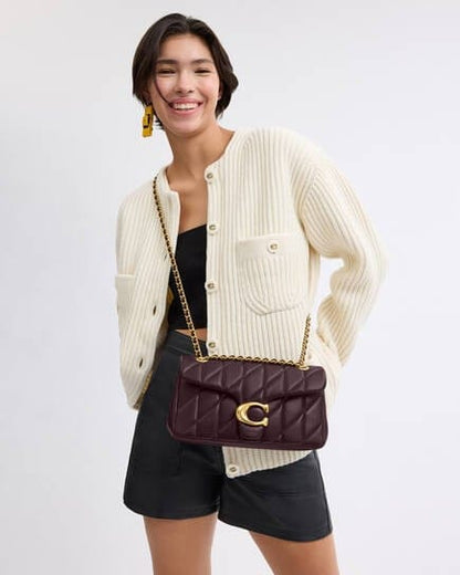 C-O-A-C-H Quilted Tabby 26 – Premium Quality Shoulder & Crossbody Women Bag (Maroon)