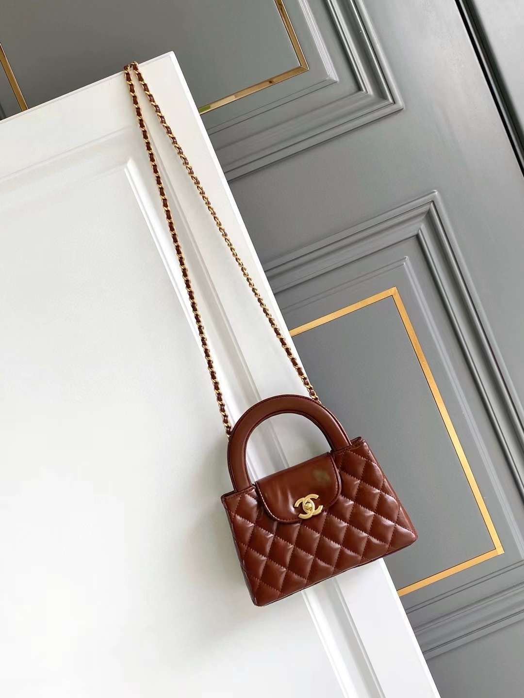 C-H-A-N-E-L KELLY MINI BAG SHINY AGED – Women Bag (Maroon)