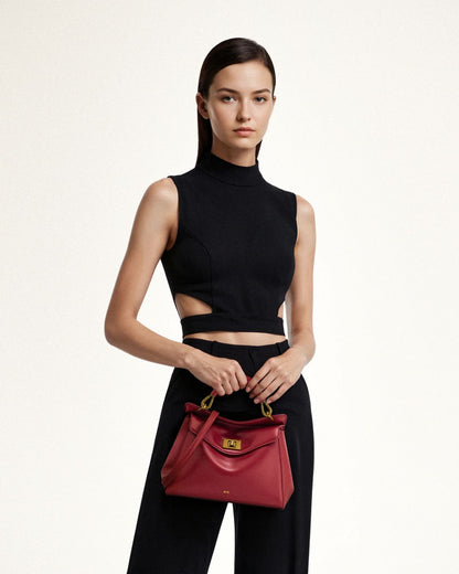 JW PEI Lucia Classic Top Handbag – Premium Women Bag (Red)