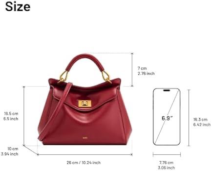 JW PEI Lucia Classic Top Handbag – Premium Women Bag (Red)