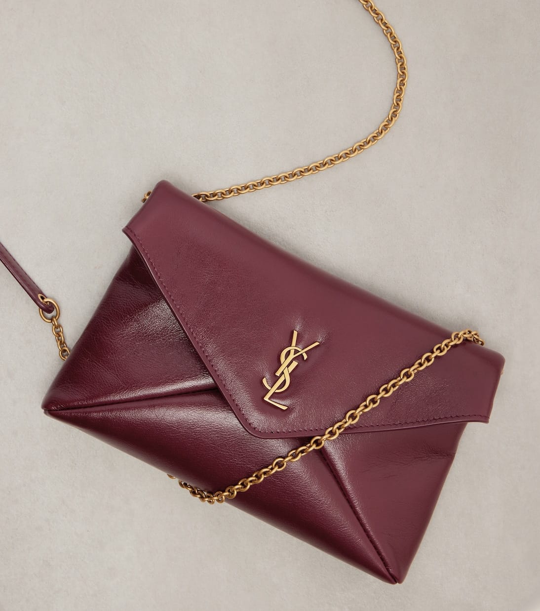 S-A-I-N-T L-A-U-R-E-N-T Cassandre Mini Leather Crossbody Bag – Luxury Women Bag (Red)