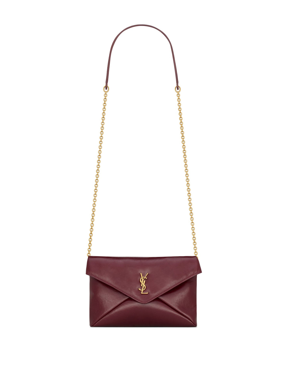 S-A-I-N-T L-A-U-R-E-N-T Cassandre Mini Leather Crossbody Bag – Luxury Women Bag (Red)