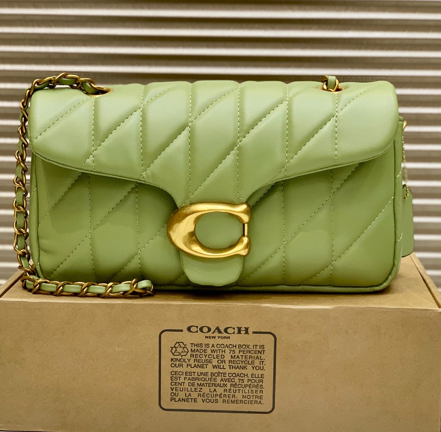 C-O-A-C-H QUILTED TABBY SHOULDER BAG 26 – Women Bag (Rich Green)