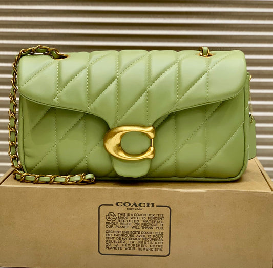 C-O-A-C-H QUILTED TABBY SHOULDER BAG 26 – Women Bag (Rich Green)