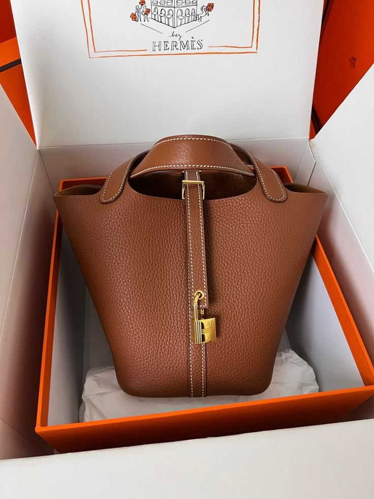 H-E-R-M-È-S Picotin Lock 18 – Iconic Luxe Women Bag (Brown-1)