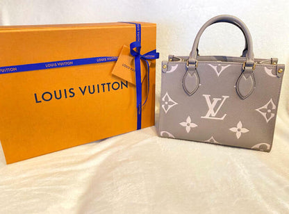 Louis Vuitton Onthego PM Women Bag - Beige-Cream Monogram Empreinte Leather