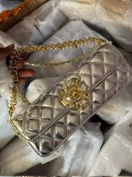 C-H-A-N-E-L Evening Clutch Bag – Luxury Women Bag | Complete Box Packaging (Silver)