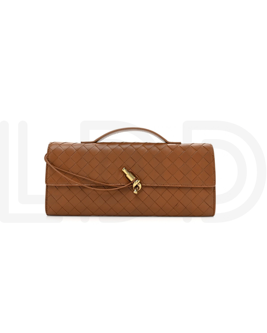 B-O-T-T-E-G-A V-E-N-E-T-A Andiamo Bag – 31cm Clutch Bag | Brown