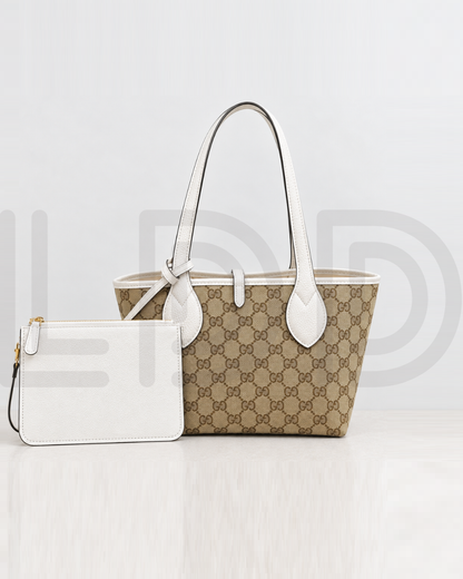 G-U-C-C-I Totissima Reversible Tote Bag – Premium Quality Women Bag | Double Box & Dust Bag (White)
