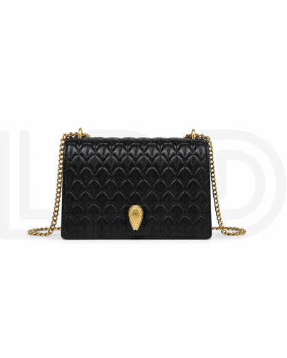 B-V-L-G-A-R-I Serpenti Sugarloaf Quilted Shoulder Bag – Master Quality | Box Packaging | Black