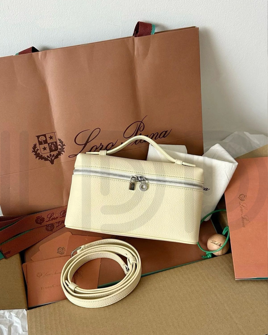 L-O-R-O P-I-A-N-A Extra Pocket L19 – Everyday Luxe Crossbody Women Bag (Cream)