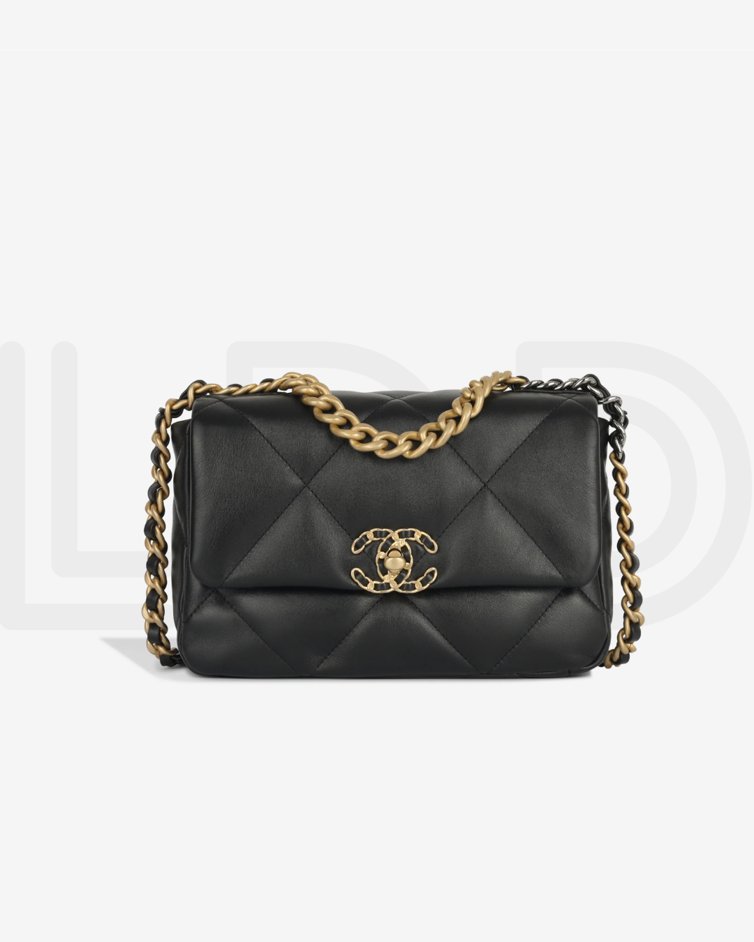 C-H-A-N-E-L 19 Flap Bag – Puffy Diamond Quilting | Premium Women Bag (Black)
