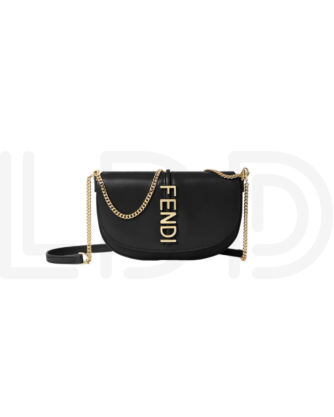F-E-N-D-I Fendigraphy Wallet on Chain – Premium Quality Women Bag (Black)