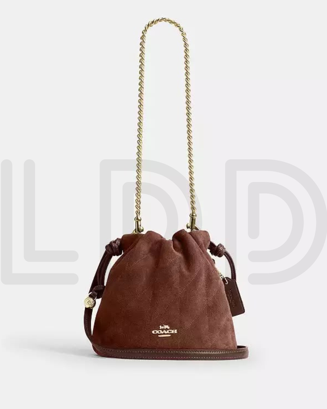 C-O-A-C-H Faye Mini Drawstring Bag – Elegant Luxe Women Bag (Brown)