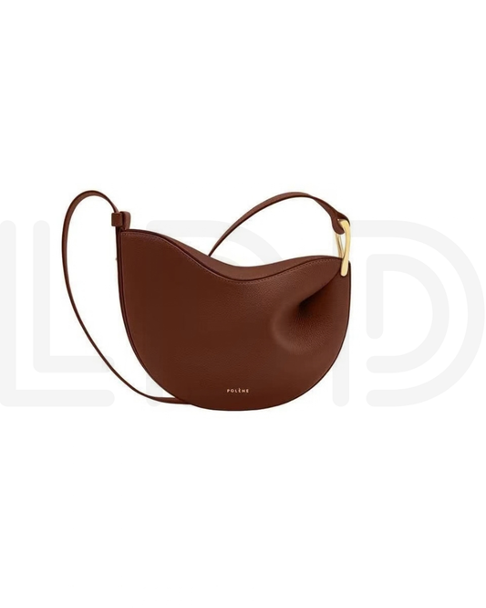 P-O-L-E-N-E Tonca Edition Textured Cognac – Premium Women Bag (Maroon mixed Brown)