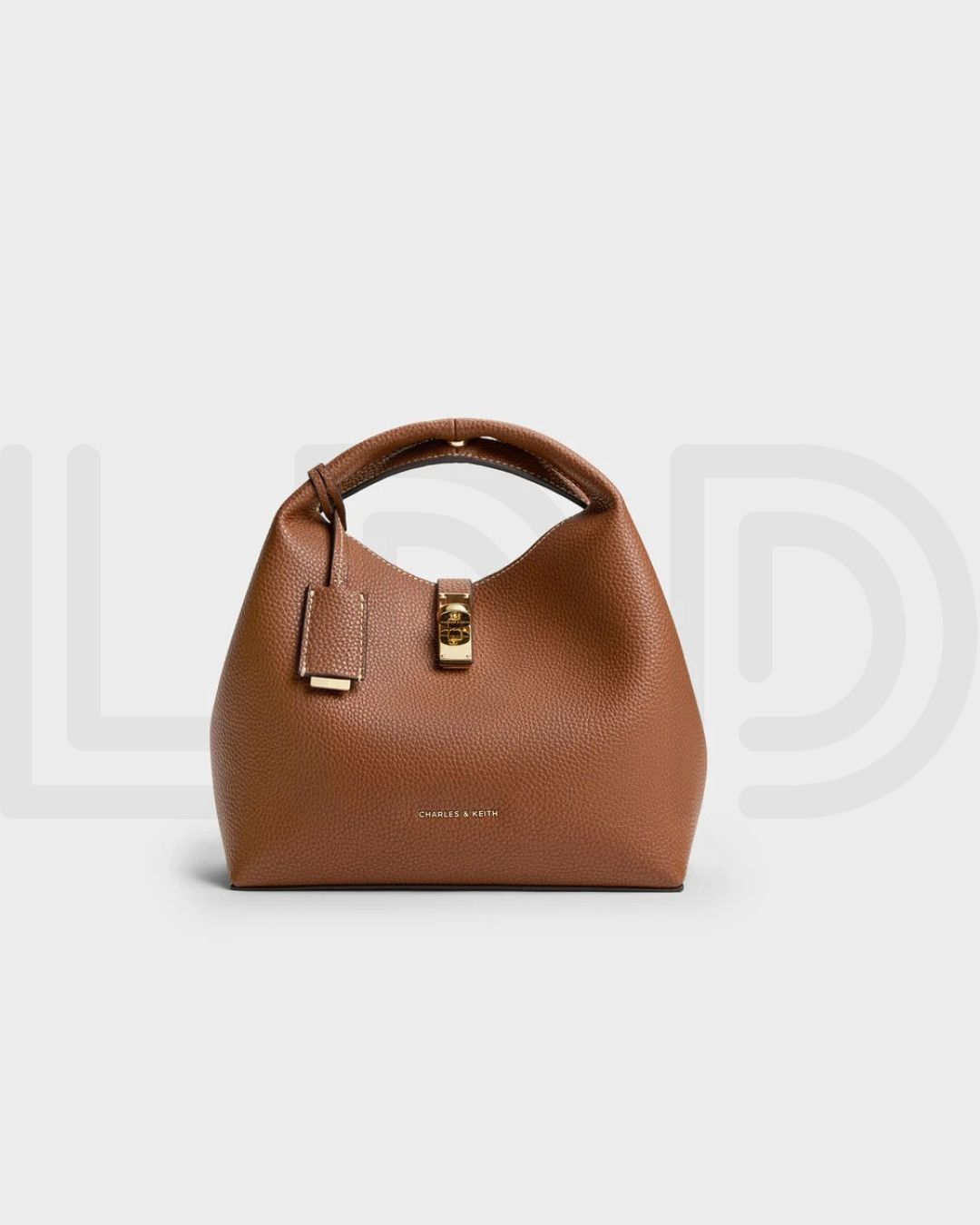 C-H-A-R-L-E-S & K-E-I-T-H Chance Turn-Lock Bucket Bag 2pc Set – Premium Women Bag (Brown)