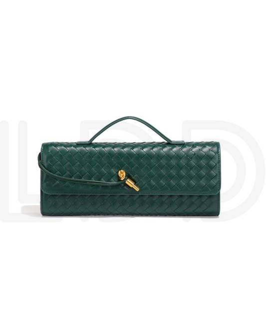 B-O-T-T-E-G-A V-E-N-E-T-A Andiamo Bag – 31cm Clutch Bag | Green