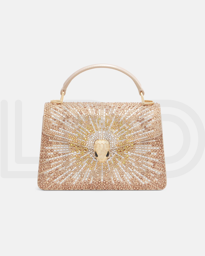 B-V-L-G-A-R-I Serpenti Forever Day-to-Night Shoulder Bag – Signature Luxe Women Bag (Gold)