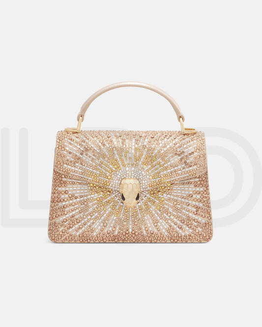 B-V-L-G-A-R-I Serpenti Forever Day-to-Night Shoulder Bag – Signature Luxe Women Bag (Gold)