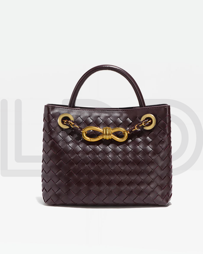 B-O-T-T-E-G-A V-E-N-E-T-A Small Andiamo Bag – Signature Luxe Women Bag (Brown-1)