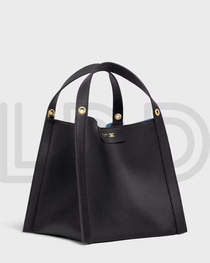 C-E-L-I-N-E Small Cube Bag in Triomphe Canvas – Everyday Luxe Women Bag (Black)