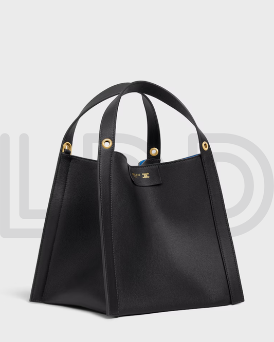 C-E-L-I-N-E Small Cube Bag in Triomphe Canvas – Everyday Luxe Women Bag (Black)