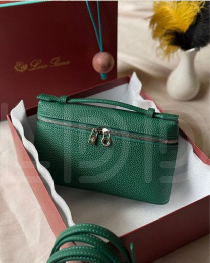 L-O-R-O P-I-A-N-A Extra Pocket L19 – Everyday Luxe Crossbody Women Bag (Green)