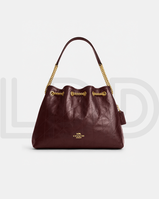 C-O-A-C-H Evelyn Large Shoulder Bag – Signatures Luxe Women Bag (Chocolate Brown)