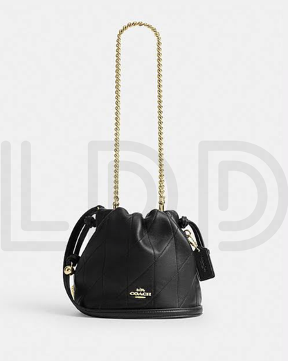 C-O-A-C-H Faye Mini Drawstring Bag – Elegant Luxe Women Bag (Black)