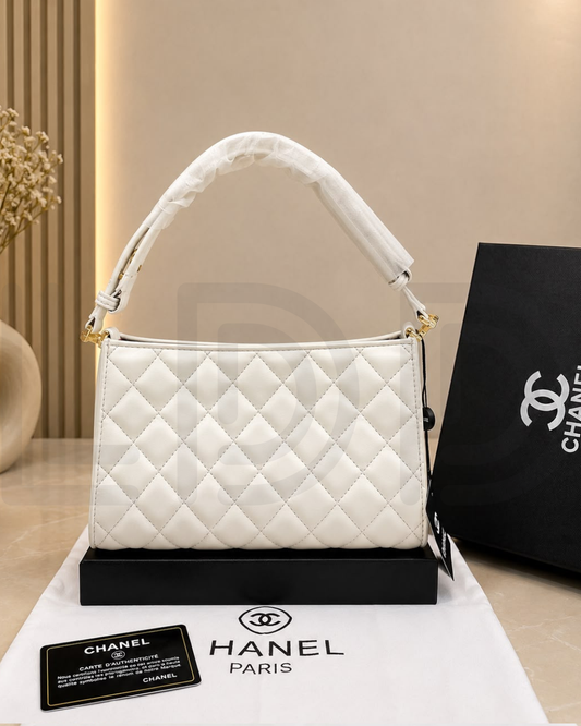 C-H-A-N-E-L 26x Christmas Limited Edition Hobo Shoulder Bag – Luxury Women Bag (White)