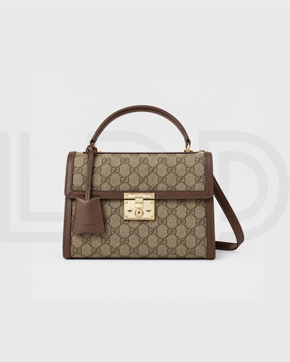 G-U-C-C-I Padlock Top Handle Bag – Premium Quality Crossbody Women Bag (Brown-2)