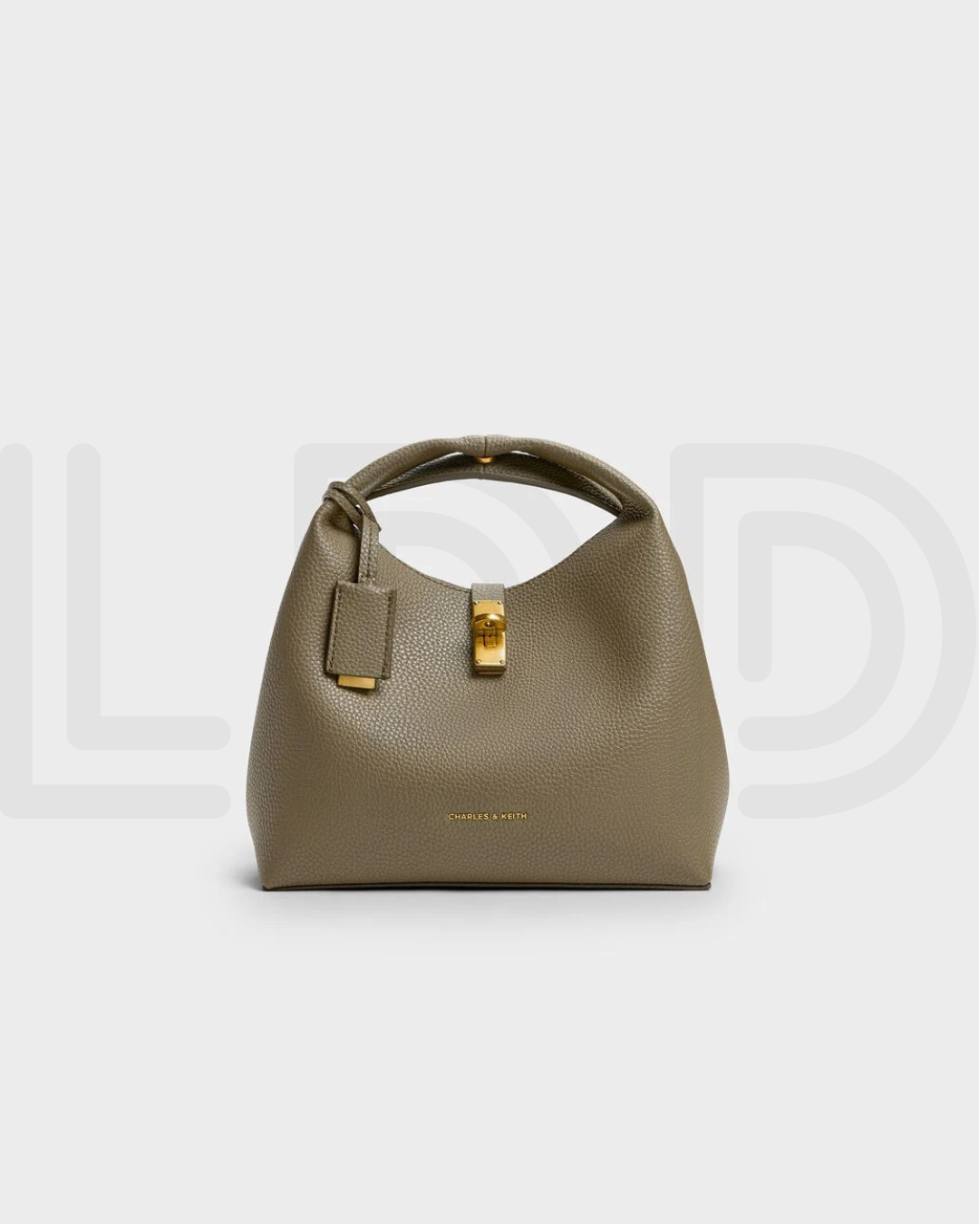 C-H-A-R-L-E-S & K-E-I-T-H Chance Turn-Lock Bucket Bag 2pc Set – Premium Women Bag (Olive Green))