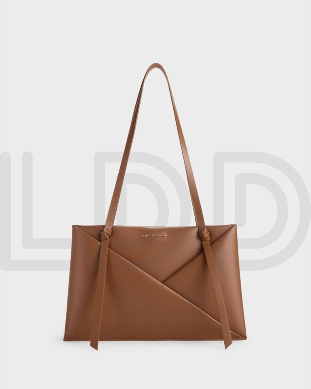 C-H-A-R-L-E-S & K-E-I-T-H Midori Geometric Tote – Modern Luxe Women Bag (Brown)