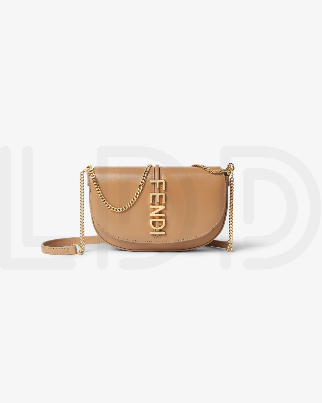 F-E-N-D-I Fendigraphy Wallet on Chain – Premium Quality Women Bag (Coffee Beige)