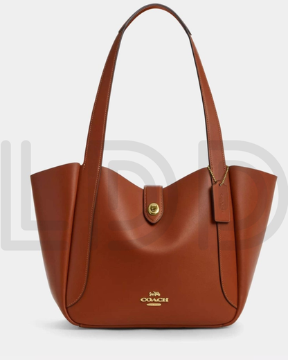 C-O-A-C-H Hadley Turnlock Tote – Elegant Luxe Women Bag (Brown)