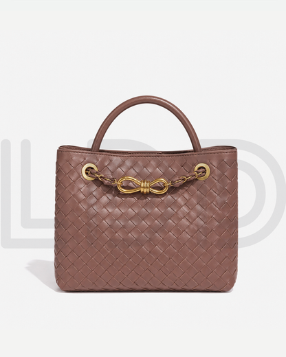 B-O-T-T-E-G-A V-E-N-E-T-A Small Andiamo Bag – Signature Luxe Women Bag (Brown-2)