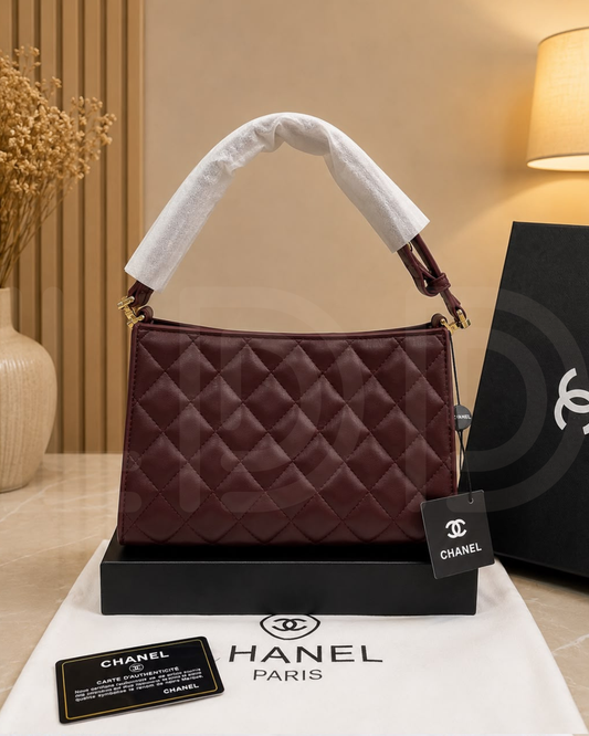 C-H-A-N-E-L 26x Christmas Limited Edition Hobo Shoulder Bag – Luxury Women Bag (Maroon)