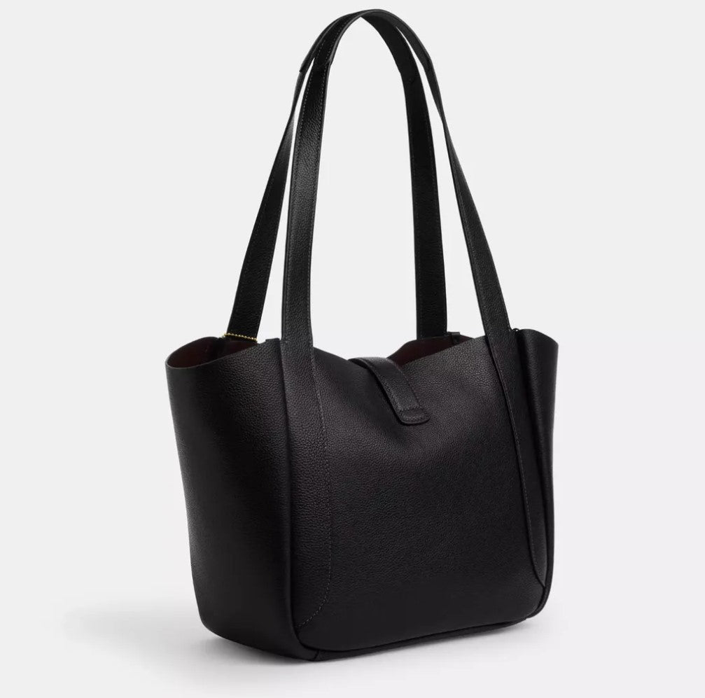 C-O-A-C-H Hadley Turnlock Tote – Elegant Luxe Women Bag (Black)