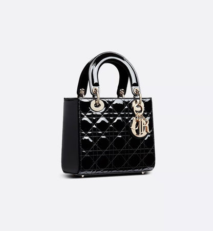 C-H-R-I-S-T-I-A-N D-I-O-R Small Lady Dior – Timeless Elegance Women Bag (Black/Gold)