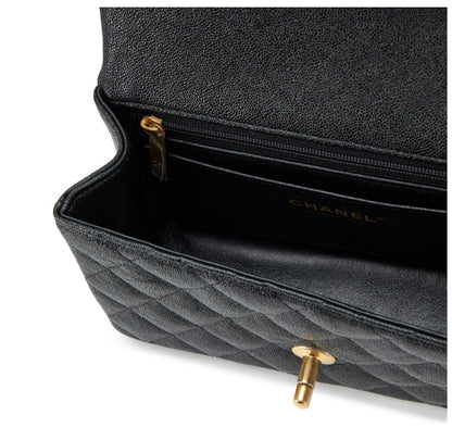C-H-A-N-E-L Quilted Mini Top Handle Rectangular Flap Bag – Luxury Women Bag (Black)