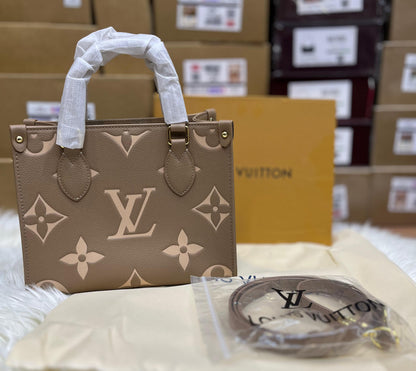 LOUIS VUITTON ONTHEGO PM (SMALL) – Women Bag (Taupe)