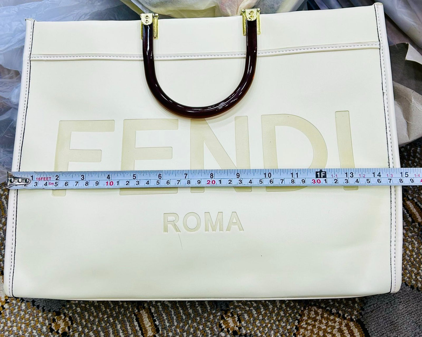 F-E-N-D-I Premium Tote Women Bag – Luxury Edition (White)